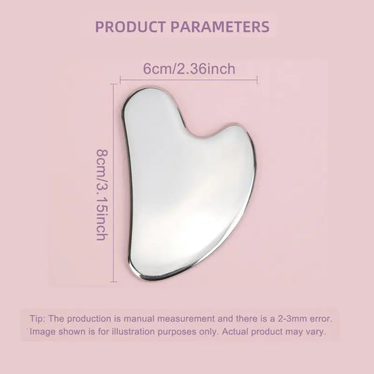 Heart Shaped Stainless Steel Gua Sha Scraper, Facial Massage Tool, Professional Skin Care Tool for Women, Facial Care Tools